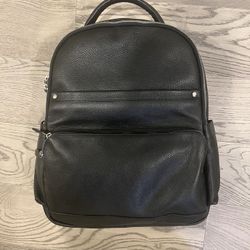 Million Miler Black Leather Backpack