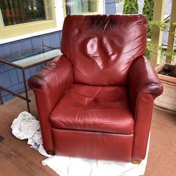 Red Leather recliner 