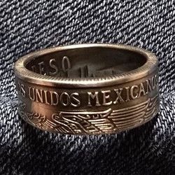 Peso Coin Ring Size 10.5