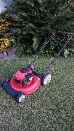 Gas Lawnmower With Large Rear Wheels By Troy-Bilt