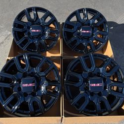 20” GMC AT4 Sierra 2500HD OEM Wheels Gloss Black