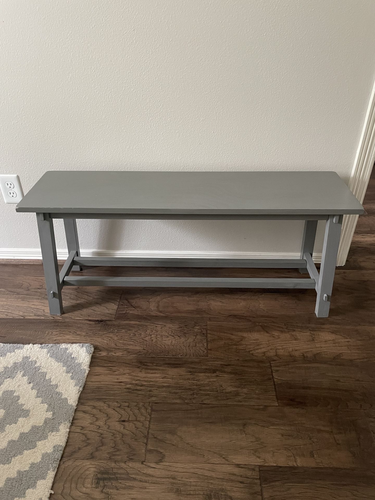 Gray Wooden Bench