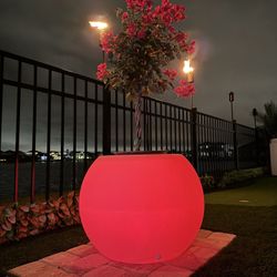 Led Circular Flower Pot (Large)