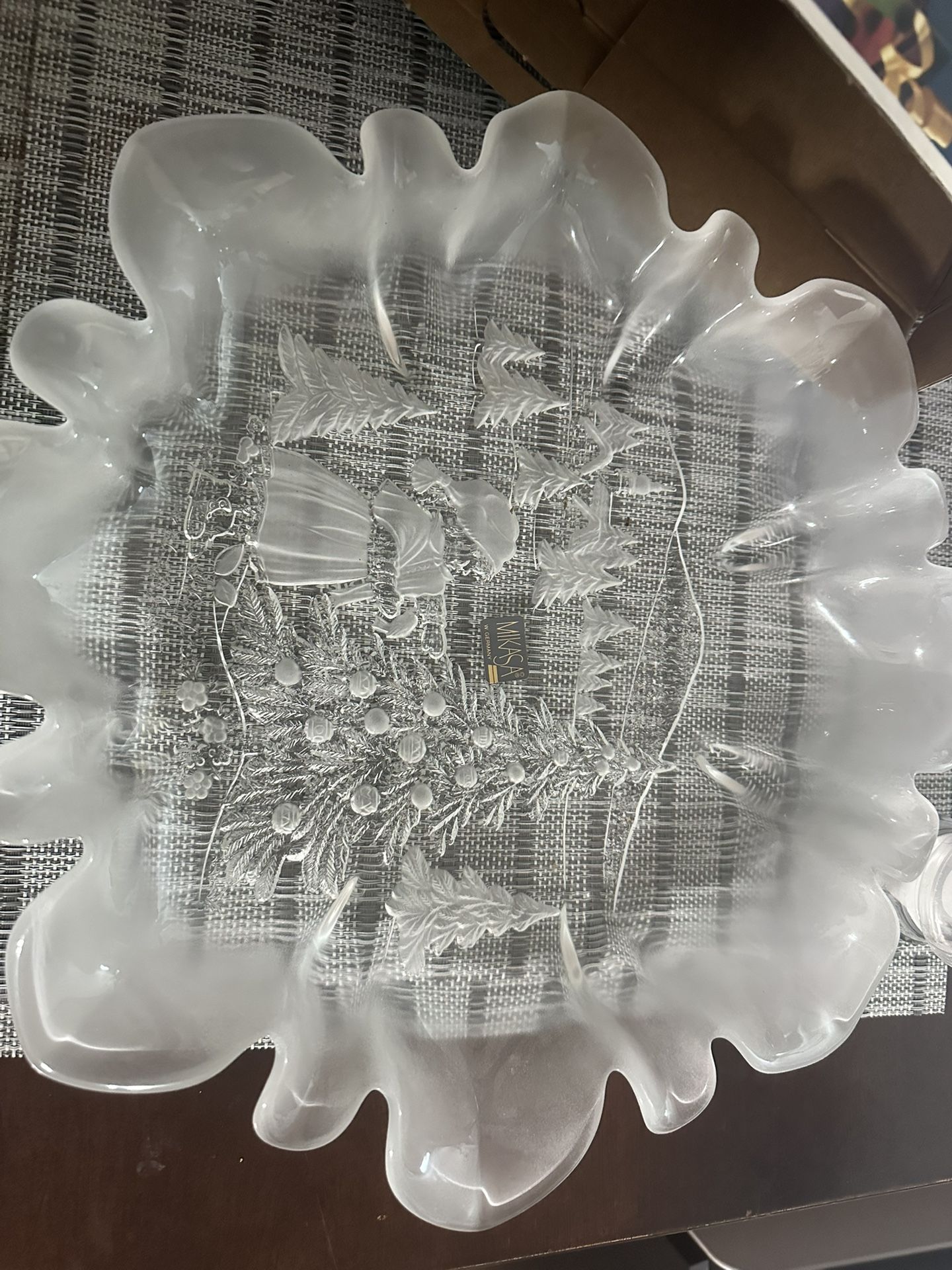 Christmas Crystal Plate