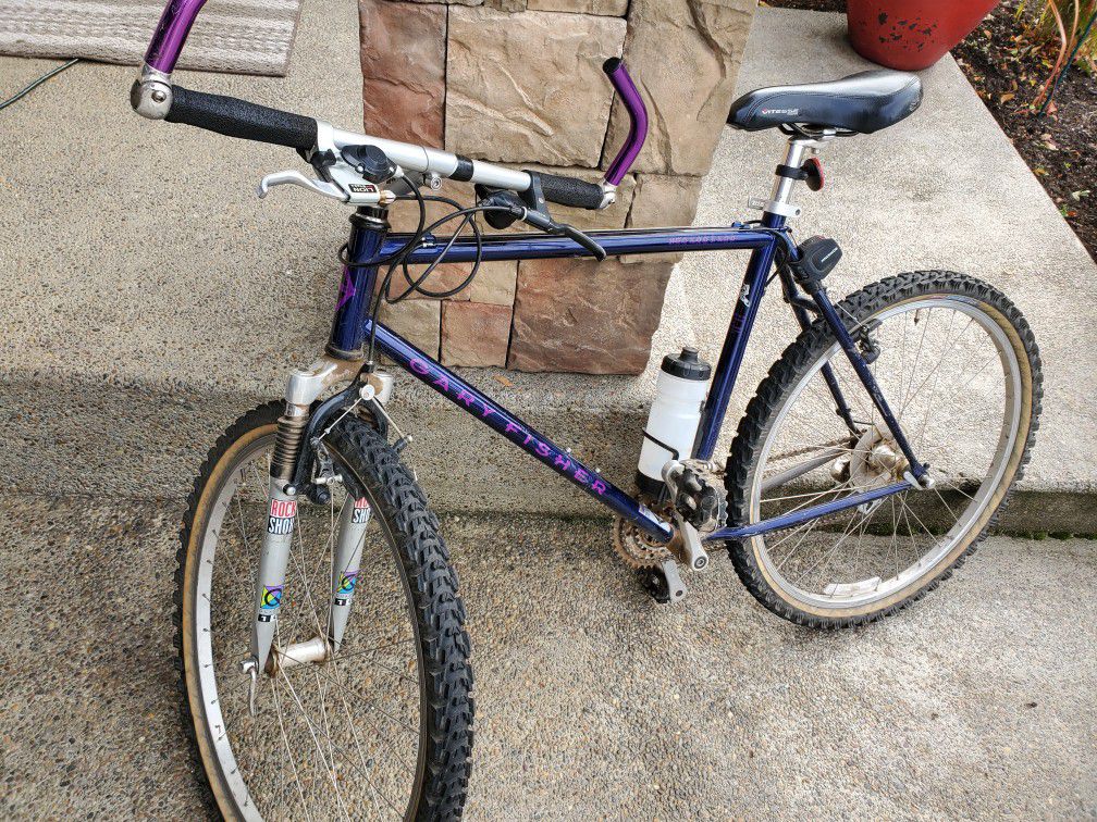 Gary Fisher 21 speed mountain bike Rides great $80 cash price firm new tires medium/ large frame have too many bikes this is a good one