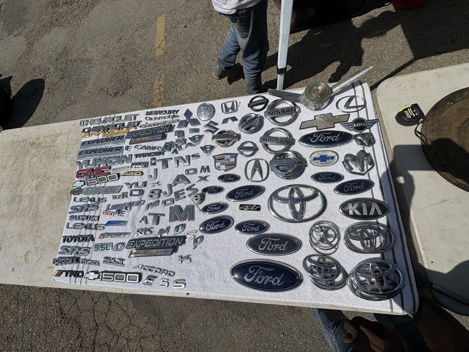 Large Lot Of Car And Truck Emblems