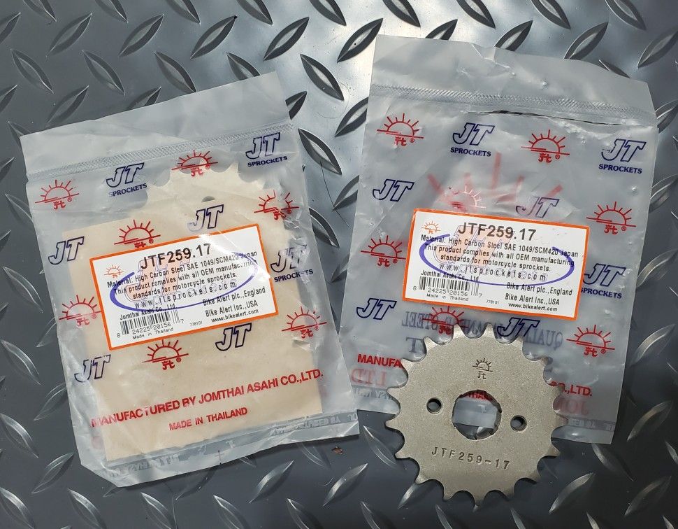 JT Sprockets 17T Steel Front Sprockets *BOTH for $12*