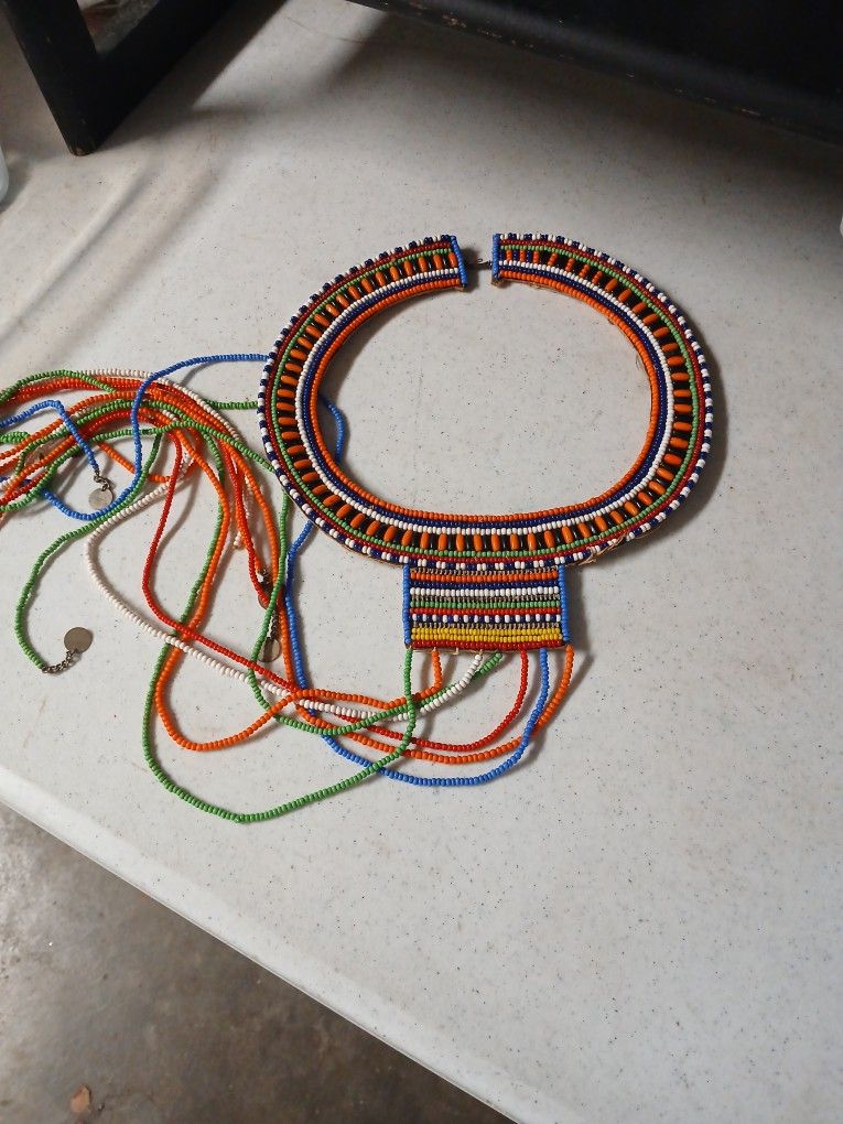 African Maasai Beaded Necklace