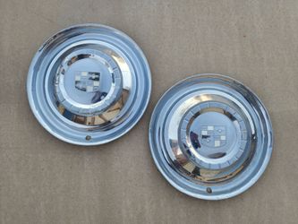 Original 1956 Studebaker Car 15" Hubcap Wheelcover Center Cap Pair OEM