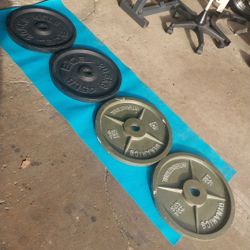 4 (45lbs Olympic Weight Plates 
