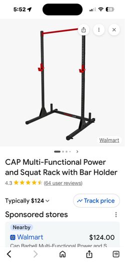 Weight lifting squat bar & rack