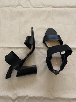 Aldo Block Sandal Heel In Black Size 7.5