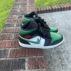 Green & White Air Jordan 1s
