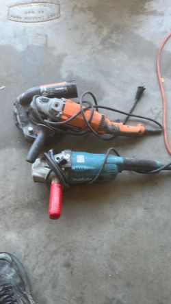 7” angle grinders, makita and rigid