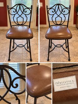 Artistica Wrought Iron Bar Stools – Set of 2