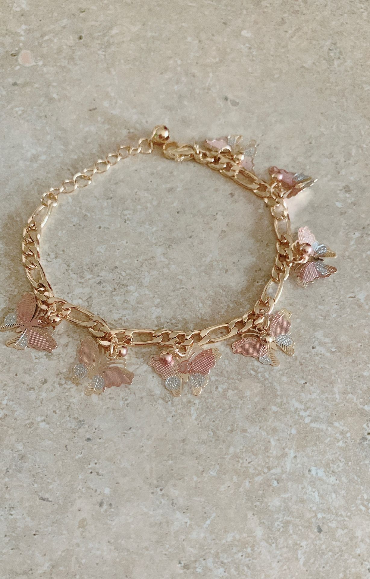 Gold-plated butterfly-style bracelet