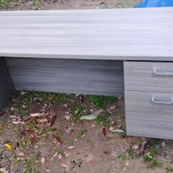 Office Table Gray 2 Drawers