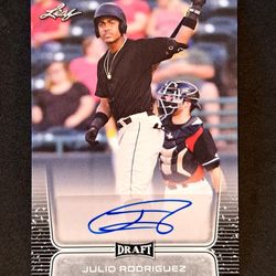 2020 Leaf Draft JULIO RODRIGUEZ Auto Seattle Mariners Prospect Rookie RC Jrod 🔥