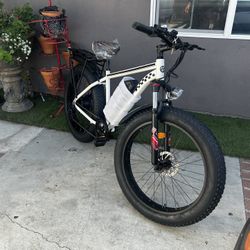 Adult White Electric Bike