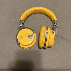 E7 Active Noise Cancelling Bluetooth Over-ear Headphones, Yellow