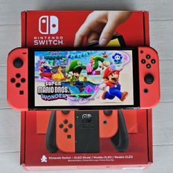 Nintendo Switch OLED Red With 200 Games 10000 Retros 
