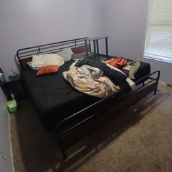 King Size Frame And Mattress 