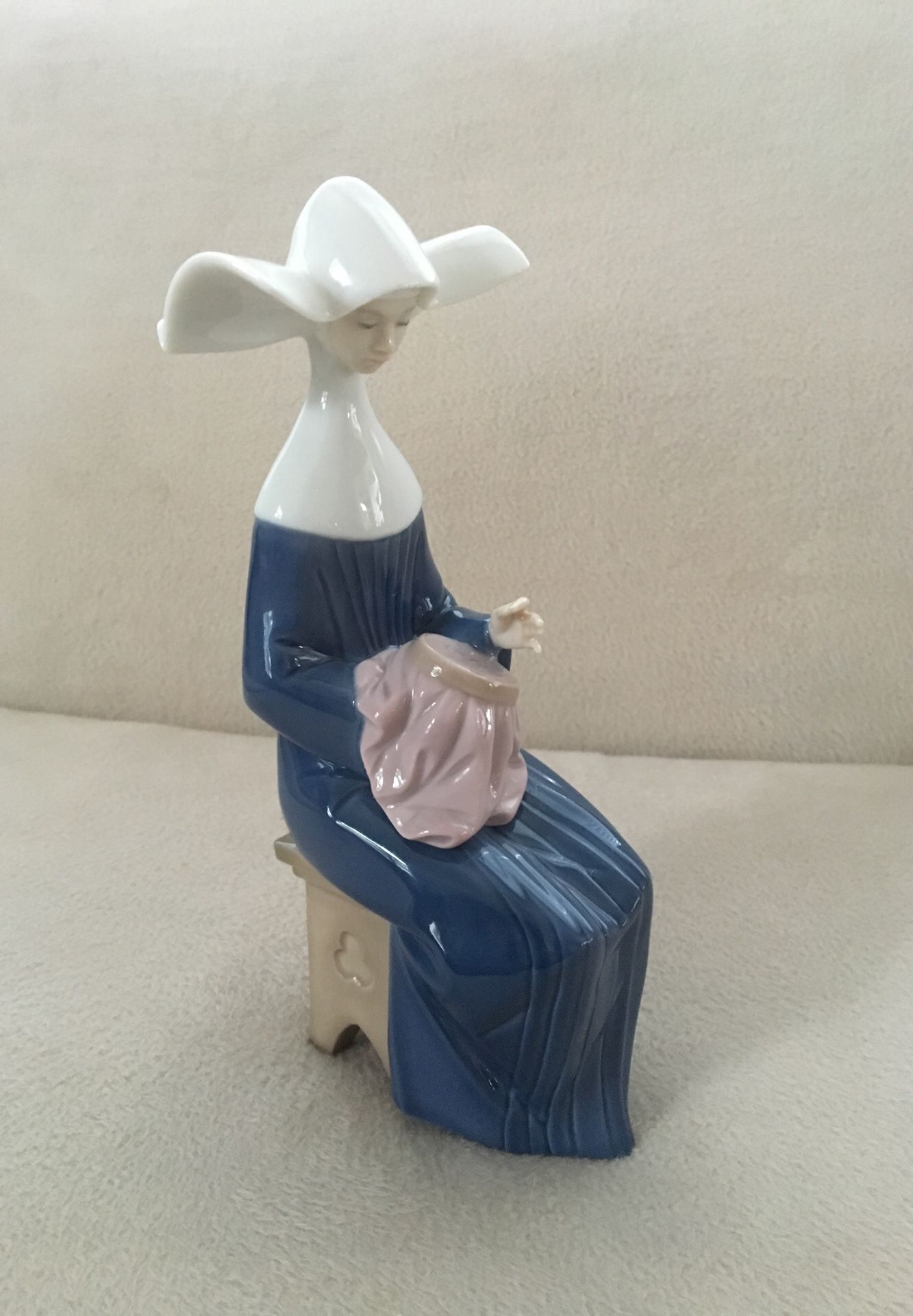 Lladro “Time to Sew (Blue)” Figurine