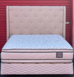 Queen Size Bed with Mattress Set