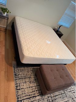 King mattress with box and frame