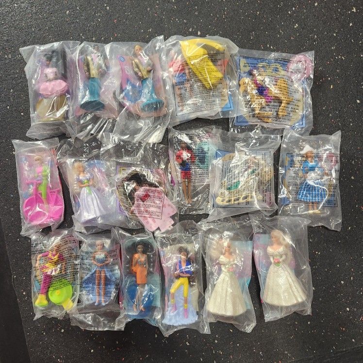 McDonald's Mattel Barbie and Friends Happy Meal Toy Doll Lot Ken Bubble Angel