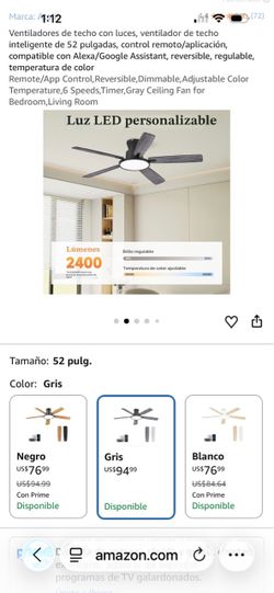 52 inch Smart LED Ceiling Fan with Light