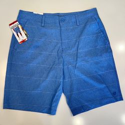 Hang Ten Hybrid Shorts, Blue Sapphire, Men's 34, NWT