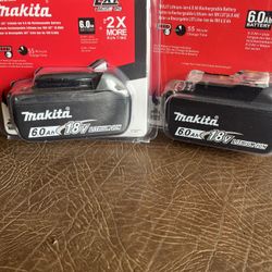 MAKITA  18V   6.0    BATTERIES 