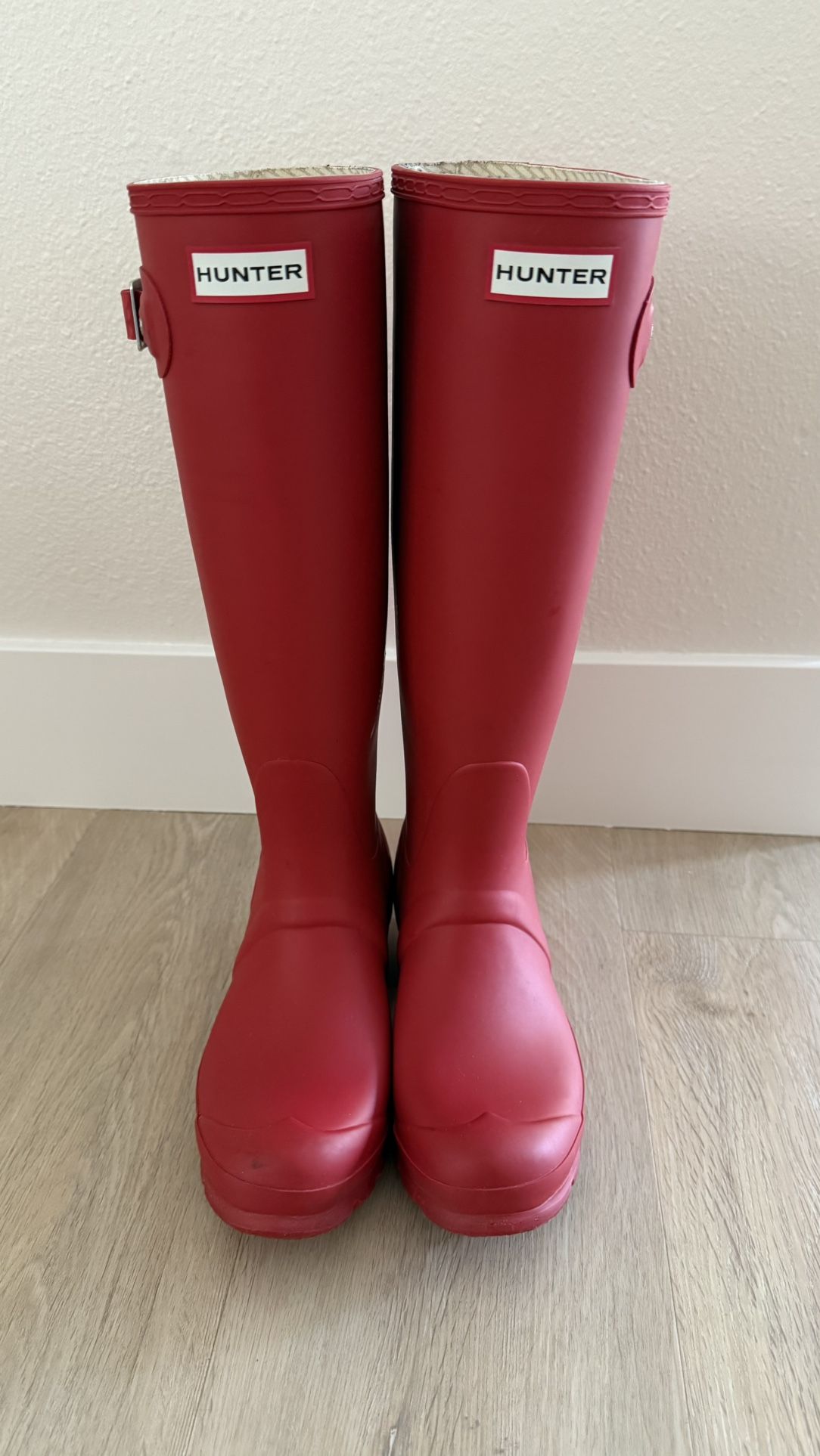 Red Hunter Boots - Size 37