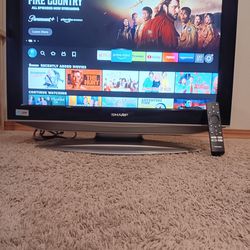 26" Sharp TV HD W/ Amazon Firestick & Remote 