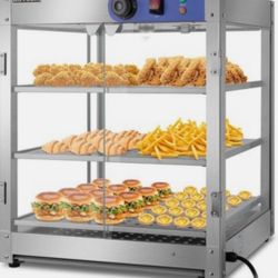 ROVSUN 3-Tier Food Warmers Countertop, Commercial Warm for Food Pizza Warmer