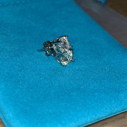 1 carat moissanite diamond earrings