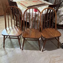 Solid Oak Chairs Set Of 4