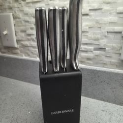 FARBERWARE KNIVES & BLOCK