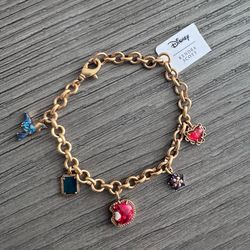 DISNEY X KENDRA SCOTT SNOW WHITE COLLECTION VINTAGE GOLD CHARM BRACELET