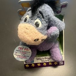 Vintage 1999 Mattel Disney Fisher Price  toy Sing N' Giggle Eeyore  