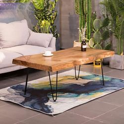 Living Room Tables New Chinese Style Solid Wood Coffee Table Living Room Rectangular Retro Tea Table，$320