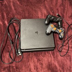 PS4 Slim With 2 Controllers 