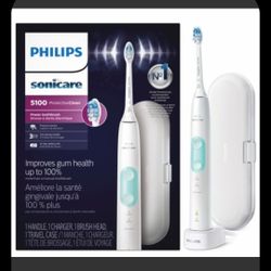 Philips Sonicare ProtectiveClean 5100 Rechargeable Electric Toothbrush, with Pressure Sensor, 3 Cleaning Modes, SmarTimer and QuadPacer, 14-Day Batter