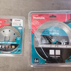 Makita 4" & 7"  Diamond Blade $15 Each  (Price Is Firm)