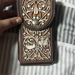 Western Leather Case Holder