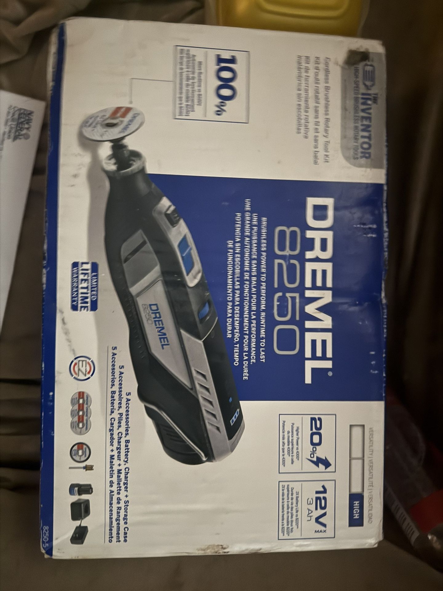 Dremel 8250 Cordless Rotary Tool Kit – 12V Max Brushless (New in Box)