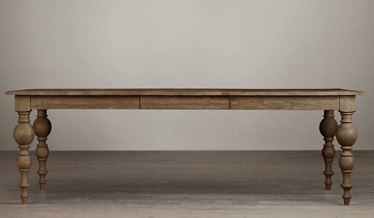 Grand Baluster Rectangular Extension Dining Table by Restoration Hardware