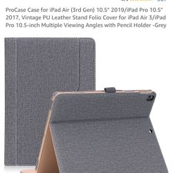 ProCase Case for iPad Air (3rd Gen) 10.5" 2019/iPad Pro 10.5" 2017, Vintage PU Leather Stand Folio Cover for iPad Air 3/iPad Pro 10.5-inch Multiple Vi