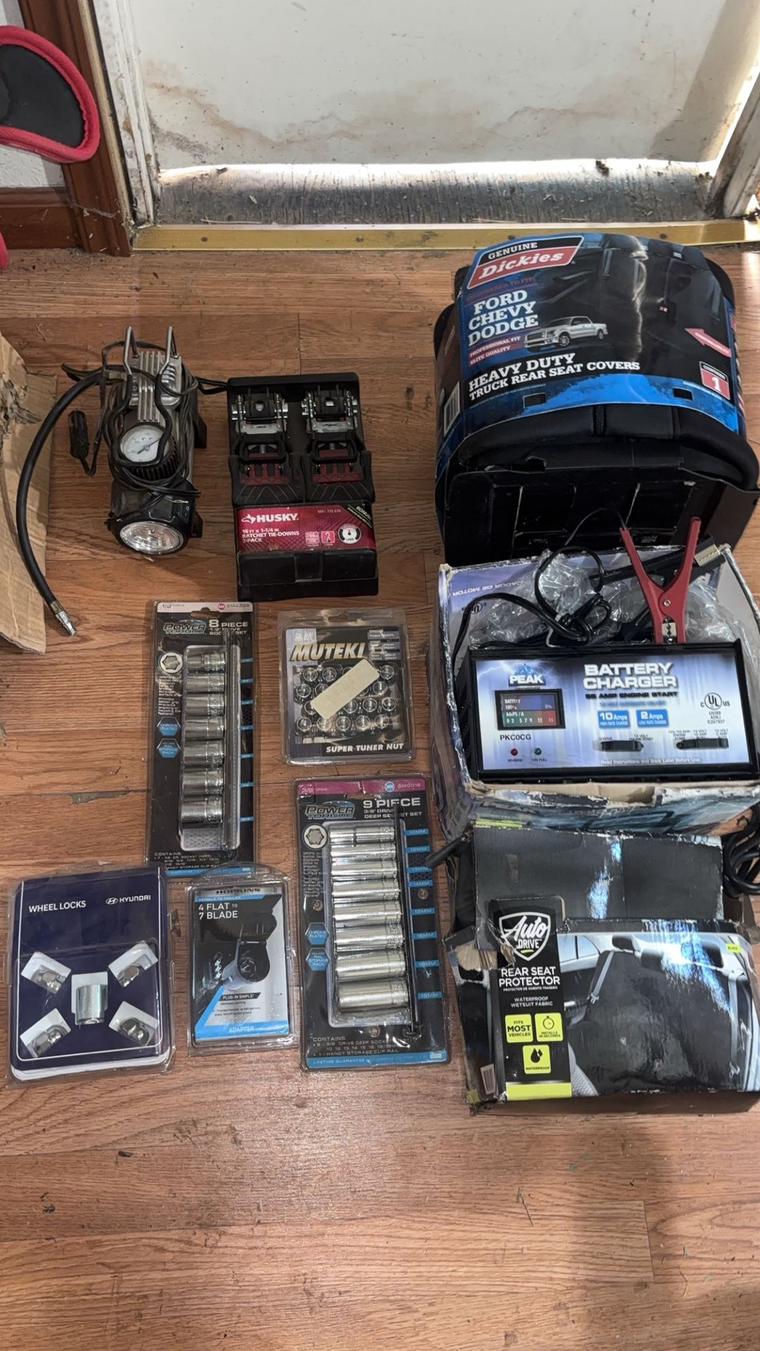 Truck And Car accessories, tools, and parts straps seat covers battery, charger and more